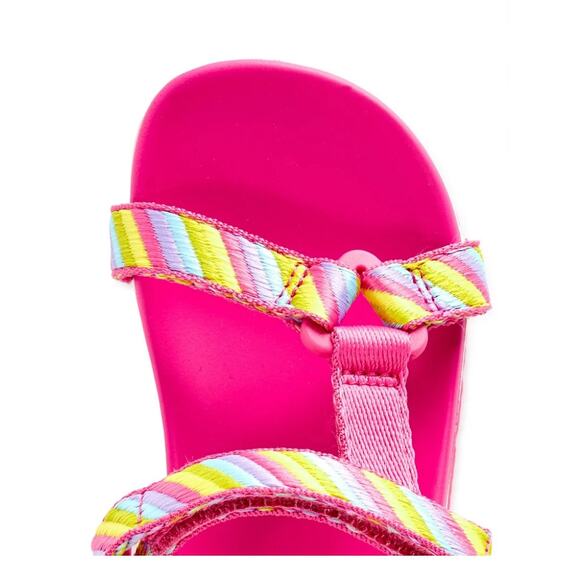 2 pair Wonder Nation Toddler Girls Sandals , Size 7, Pink, Blue, Purple, New - Picture 5 of 8